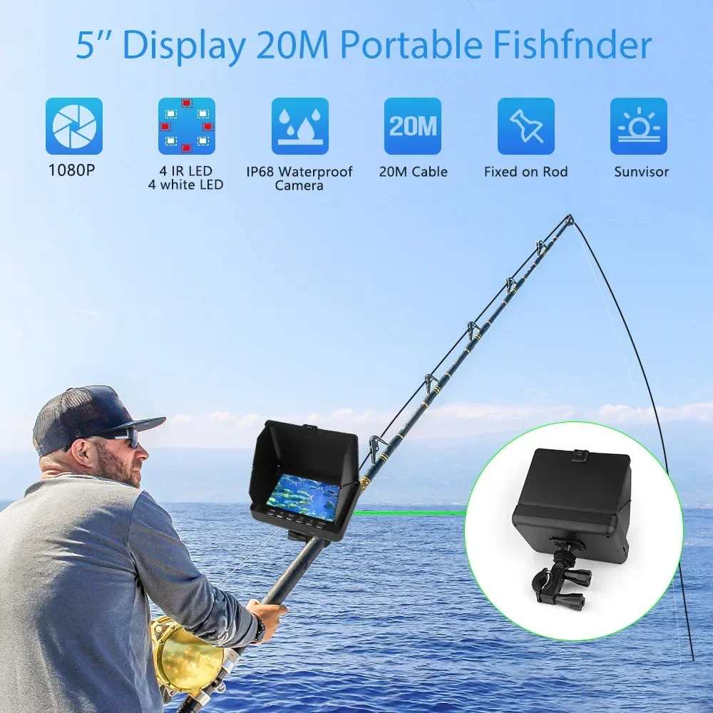 Fish Finder 5.0 Inch LCD Displ - Fish Finder Cable avaliação e preço