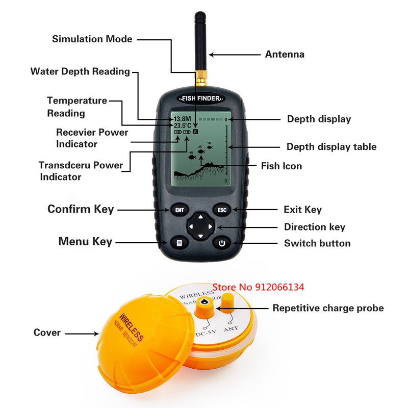 Wireless Fish Finder Portable  - Fish Finder Portable avaliação e preço