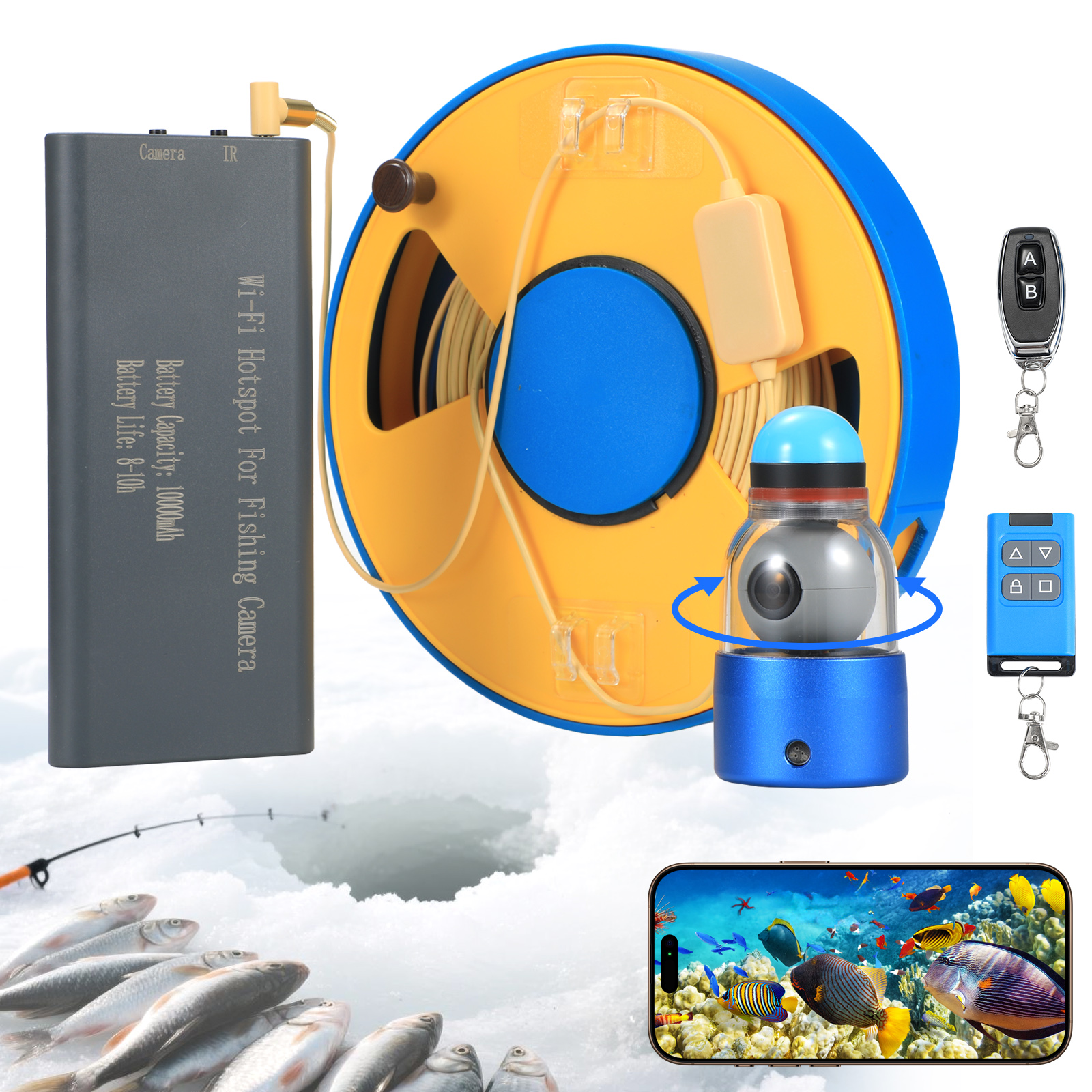 WIFI 360° Underwater Fishing C - Fish Finder Portable avaliação e preço