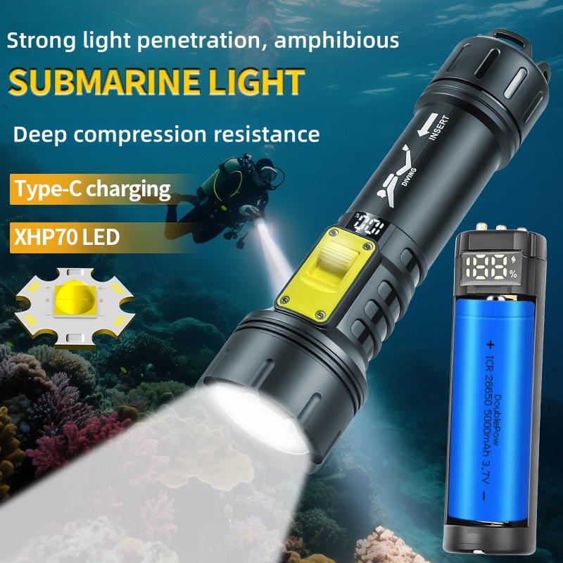 New XHP70 Diving Flashlight IP - Fishing Light avaliação e preço
