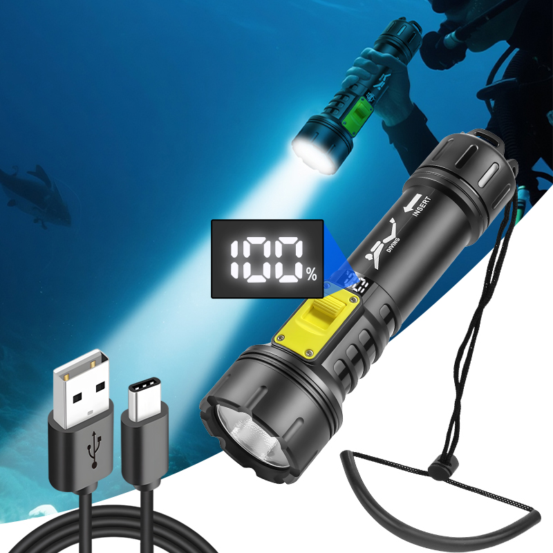 New XHP70 Diving Flashlight IP - Fishing Light avaliação e preço