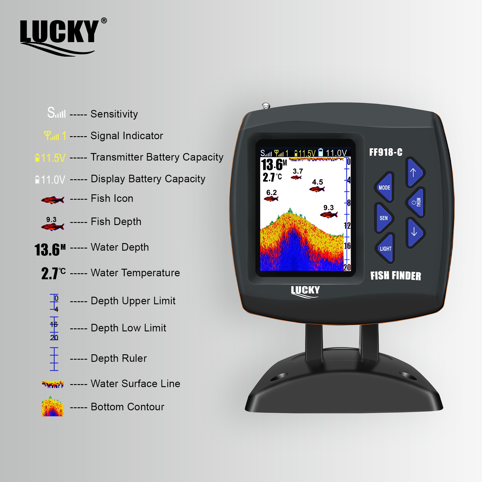 Lucky FF918 Wireless Remote Co - Fish Finder Portable avaliação e preço