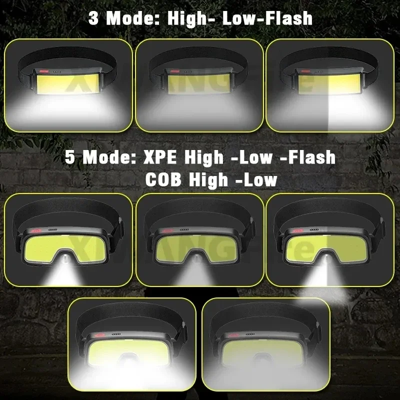 Powerful COB LED Headlamp Type - Fish Finder Battery avaliação e preço