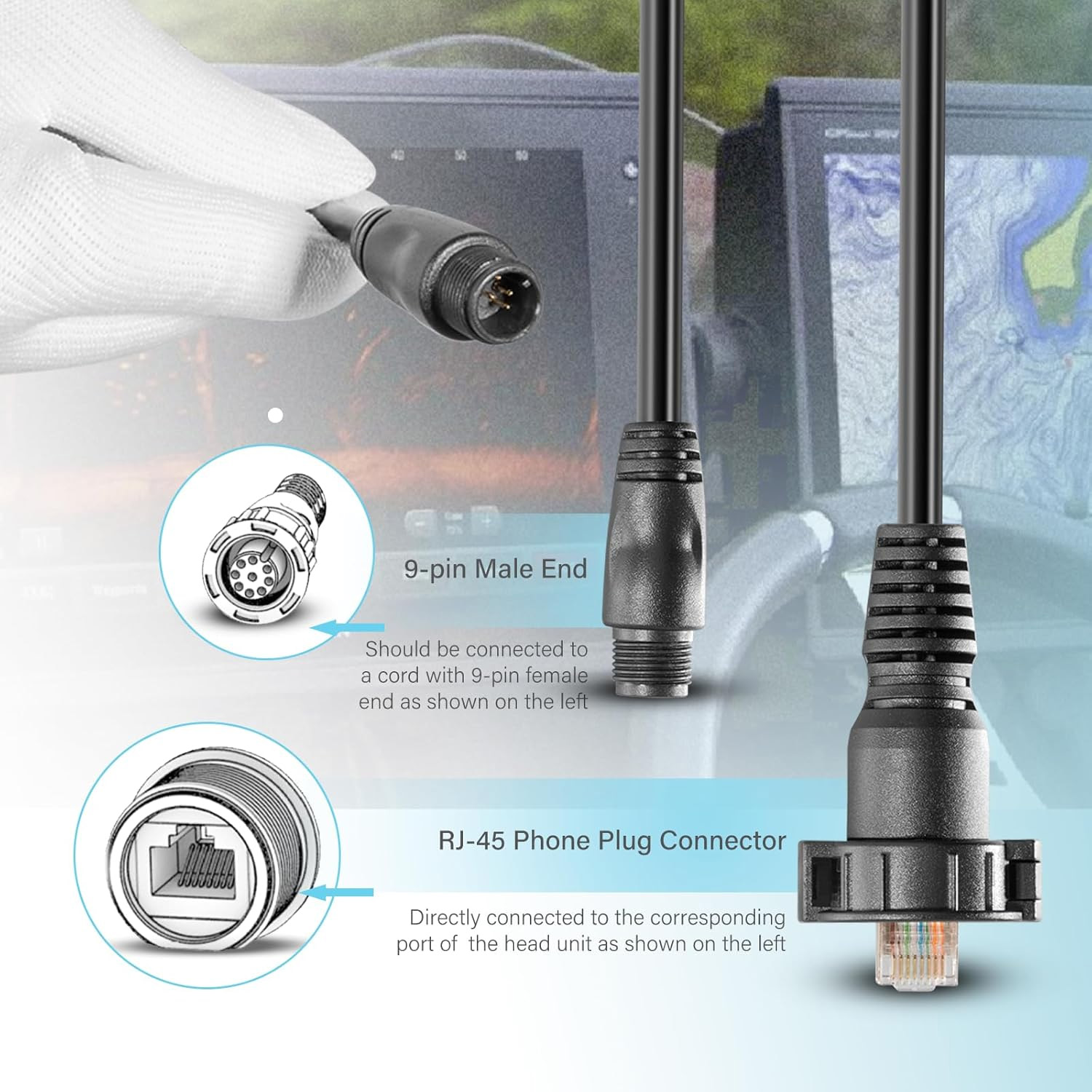010-12531-01 Marine Network Ad - Fish Finder Cable avaliação e preço
