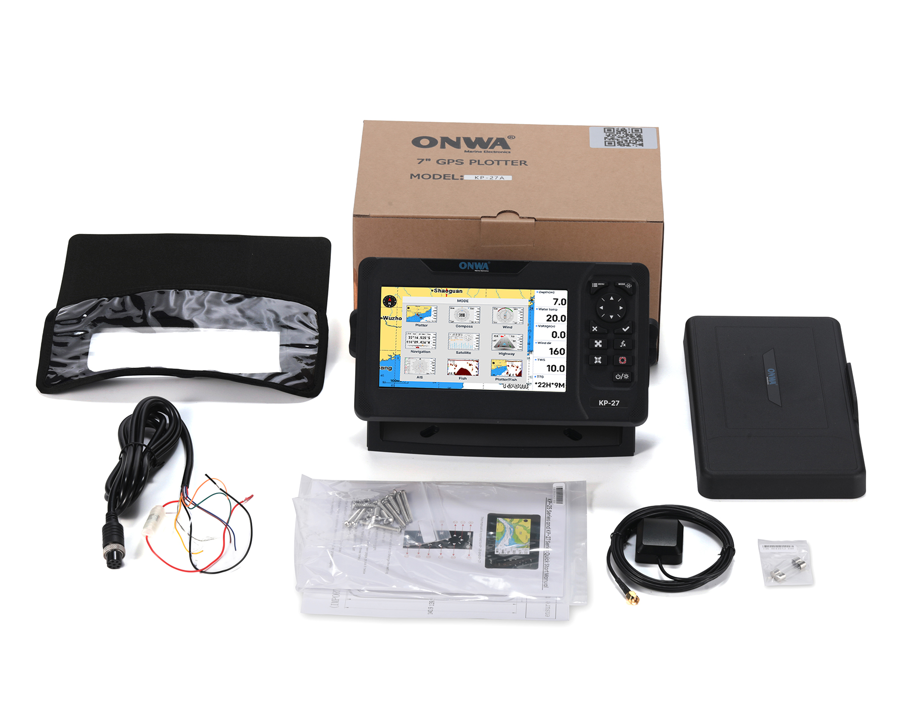 ONWA KP-27A 7-inch Color LCD G - Fish Finder Gps avaliação e preço