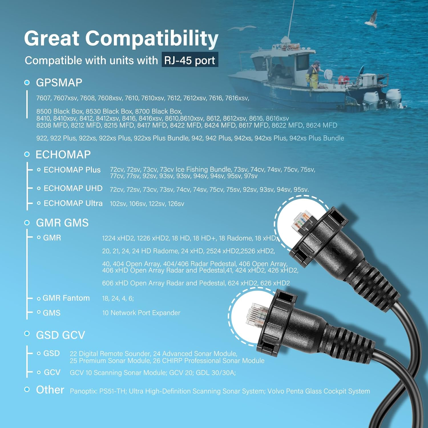 30 Foot Marine Network Cable f - Fish Finder Cable avaliação e preço